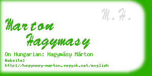 marton hagymasy business card