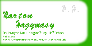 marton hagymasy business card